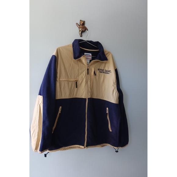 Notre‎ Dame Fighting Irish Men's Navy Gold Full Zip Fleece Jacket XL